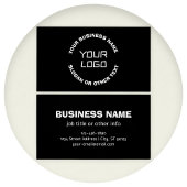 Uw Logo of Afbeelding en bewerkbare tekst | Zwart  Visitekaartje