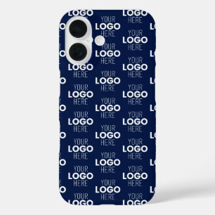 Uw logo of afbeelding herhalend patroon Marinebl iPhone 16 Hoesje