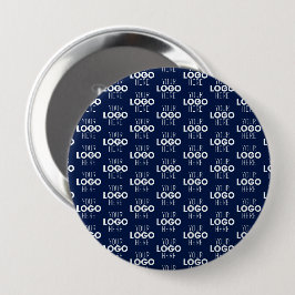 Uw logo of afbeelding herhalend patroon | Marinebl Ronde Button 4,0 Cm