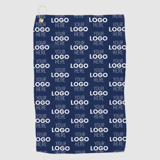 Uw Logo of Afbeelding herhalingspatroon | Marine B Golfhanddoek (Voorkant)