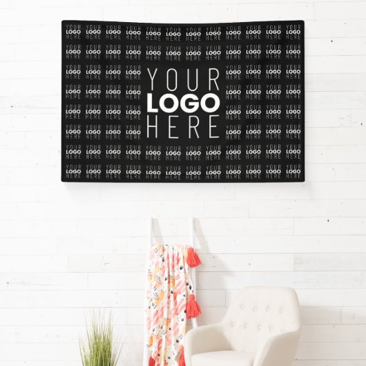 Uw logo of afbeelding in tegelpatroon groot midden spandoek (Insitu)