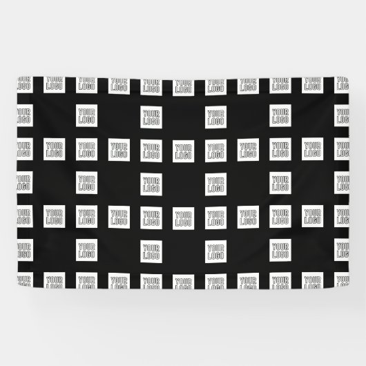 Uw logo of afbeelding uniek herhalend patroon spandoek (Horizontaal)