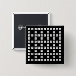 Uw logo of afbeelding uniek herhalend patroon vierkante button 5,1 cm
