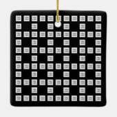 Uw Logo of Afbeelding uniek herhalingspatroon Keramisch Ornament (Achterkant)