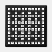 Uw Logo of Afbeelding uniek herhalingspatroon Magneet (Voorkant)