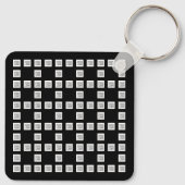 Uw Logo of Afbeelding uniek herhalingspatroon Sleutelhanger (Achterkant)