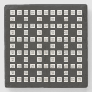 Uw Logo of Afbeelding uniek herhalingspatroon Stenen Onderzetter