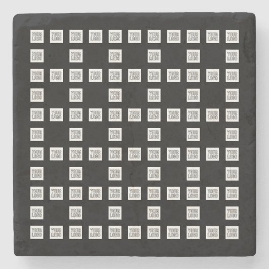 Uw Logo of Afbeelding uniek herhalingspatroon Stenen Onderzetter (Voorkant)