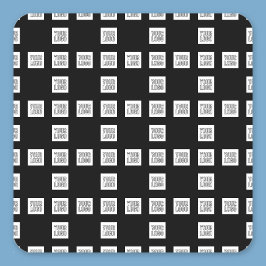 Uw Logo of Afbeelding uniek herhalingspatroon Vierkante Sticker