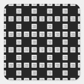 Uw Logo of Afbeelding uniek herhalingspatroon Vierkante Sticker (Voorkant)