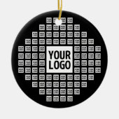 Uw Logo of Afbeelding | Uniek modern patroon Keramisch Ornament (Voorkant)