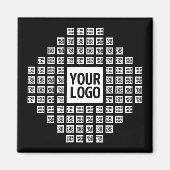 Uw Logo of Afbeelding | Uniek modern patroon Magneet (Voorkant)