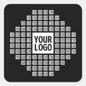 Uw Logo of Afbeelding | Uniek modern patroon Vierkante Sticker (Voorkant)