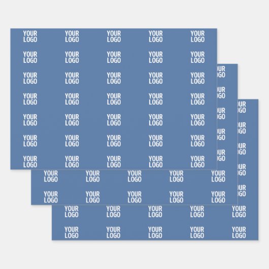 Uw Logo of Afbeelding | Verticaal streepjespatroon Inpakpapier Vel (Set)