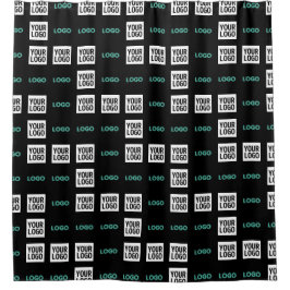 Uw logo of afbeelding | Zig Zag-patroon met 2 afbe Douchegordijn