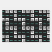 Uw logo of afbeelding | Zig Zag-patroon met 2 afbe Inpakpapier Vel (Voorkant 3)