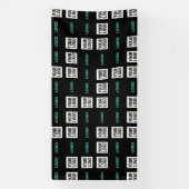 Uw logo of afbeelding | Zig Zag-patroon met 2 afbe Spandoek (Verticaal)