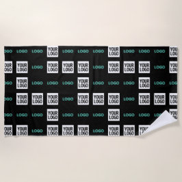 Uw logo of afbeelding | Zig Zag-patroon met 2 afbe Strandlaken