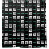 Uw Logo of Afbeelding | Zig Zag patroon met twee a Douchegordijn (Voorkant)