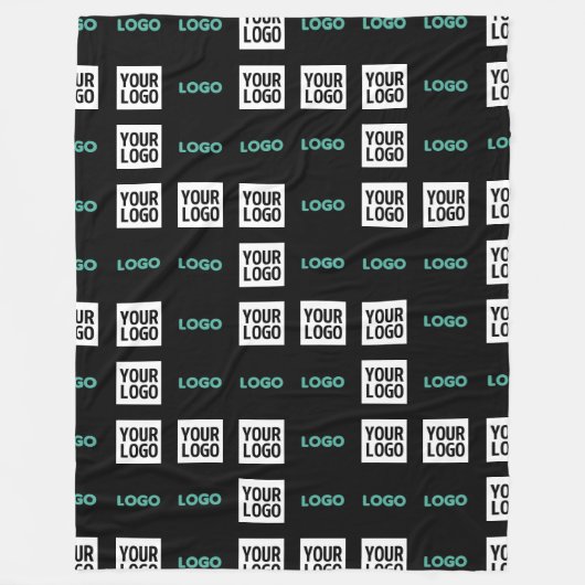 Uw Logo of Afbeelding | Zig Zag patroon met twee a Fleece Deken (Voorkant)