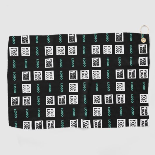 Uw Logo of Afbeelding | Zig Zag patroon met twee a Golfhanddoek (Horizontaal)