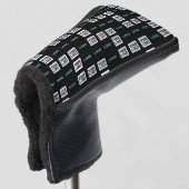 Uw Logo of Afbeelding | Zig Zag patroon met twee a Golfheadcover (3/4 voorkant)