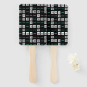 Uw Logo of Afbeelding | Zig Zag patroon met twee a Handwaaier (Voorkant en achterkant)