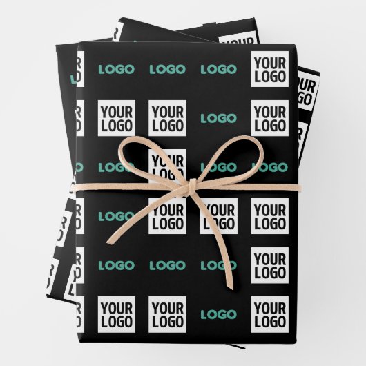 Uw Logo of Afbeelding | Zig Zag patroon met twee a Inpakpapier Vel (In situ)