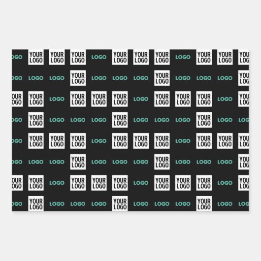 Uw Logo of Afbeelding | Zig Zag patroon met twee a Inpakpapier Vel (Voorkant)