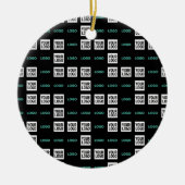 Uw Logo of Afbeelding | Zig Zag patroon met twee a Keramisch Ornament (Voorkant)