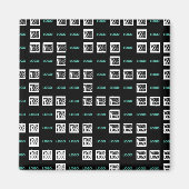 Uw Logo of Afbeelding | Zig Zag patroon met twee a Magneet (Voorkant)