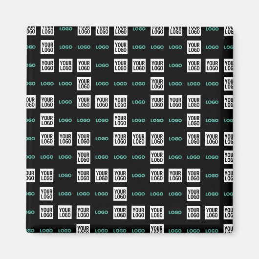 Uw Logo of Afbeelding | Zig Zag patroon met twee a Magneet (Voorkant)