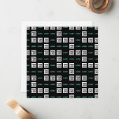 Uw Logo of Afbeelding | Zig Zag patroon met twee a Notitiekaartje (Voorkant / Achterkant in situ)