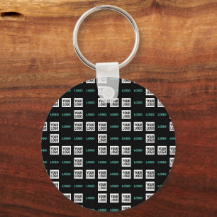 Uw Logo of Afbeelding   Zig Zag patroon met twee a Sleutelhanger