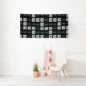 Uw logo of afbeelding | Zig Zag-patroon met twee a Spandoek (Insitu)