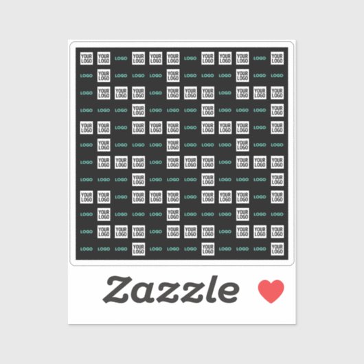 Uw Logo of Afbeelding | Zig Zag patroon met twee a Sticker (Vel)