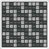 Uw Logo of Afbeelding | Zig Zag patroon met twee a Sticker (Voorkant)