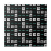 Uw Logo of Afbeelding | Zig Zag patroon met twee a Tegeltje (Voorkant)