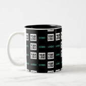 Uw Logo of Afbeelding | Zig Zag patroon met twee a Tweekleurige Koffiemok (Links)