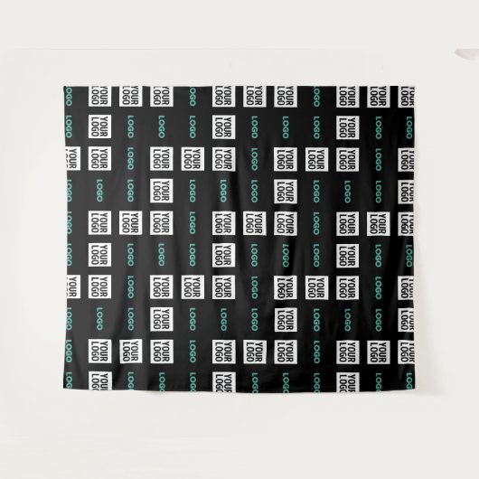 Uw Logo of Afbeelding | Zig Zag patroon met twee a Wandkleed (Voorkant (horizontaal))