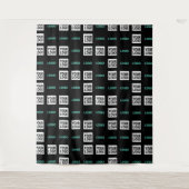 Uw Logo of Afbeelding | Zig Zag patroon met twee a Wandkleed (Voorkant)