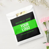 Uw Logo of Afbeelding | Zwart en helder groen Bedankzakje (Gezegeld)