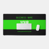 Uw Logo of Afbeelding | Zwart en helder groen Bureaumat (Keyboard & Muis)