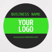 Uw Logo of Afbeelding | Zwart en helder groen Labels (Design 1)