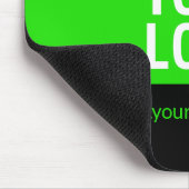 Uw Logo of Afbeelding | Zwart en helder groen Muismat (Hoek)