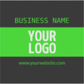 Uw Logo of Afbeelding | Zwart en helder groen Sticker (Voorkant)