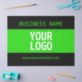 Uw Logo of Afbeelding | Zwart en helder groen Tissuepapier (Craft)