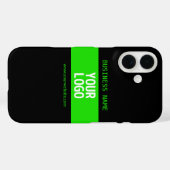Uw logo of afbeelding | Zwart & Heldergroen Case-Mate iPhone Case (Achterkant (horizontaal))