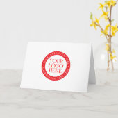 Uw logo of andere afbeelding | Kerst Wit & Rood Kaart (Gele Bloem)