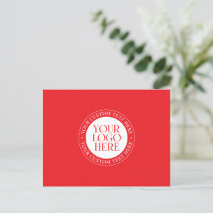 Uw logo of andere afbeelding Kerstmis Rood & Wit Briefkaart